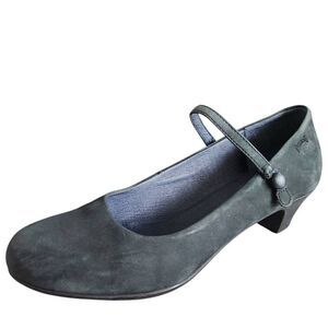 Camper Shoes Womens 39 US 9 Mary Jane Pumps Leather Suede Boho Black